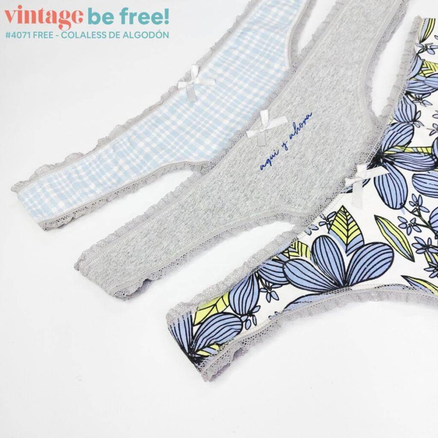 Vintage Be Free Art 4071 Pack X3 Colaless Algodon Y Lycra Estampado Surtido