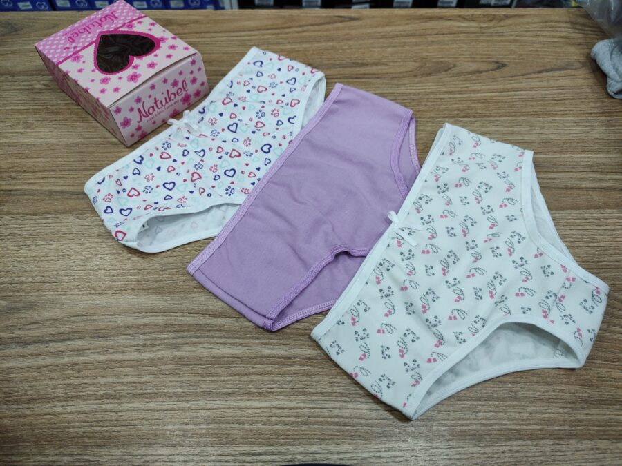 Natubel Art 6004 Pack X3 Culotte De Nena Estampado