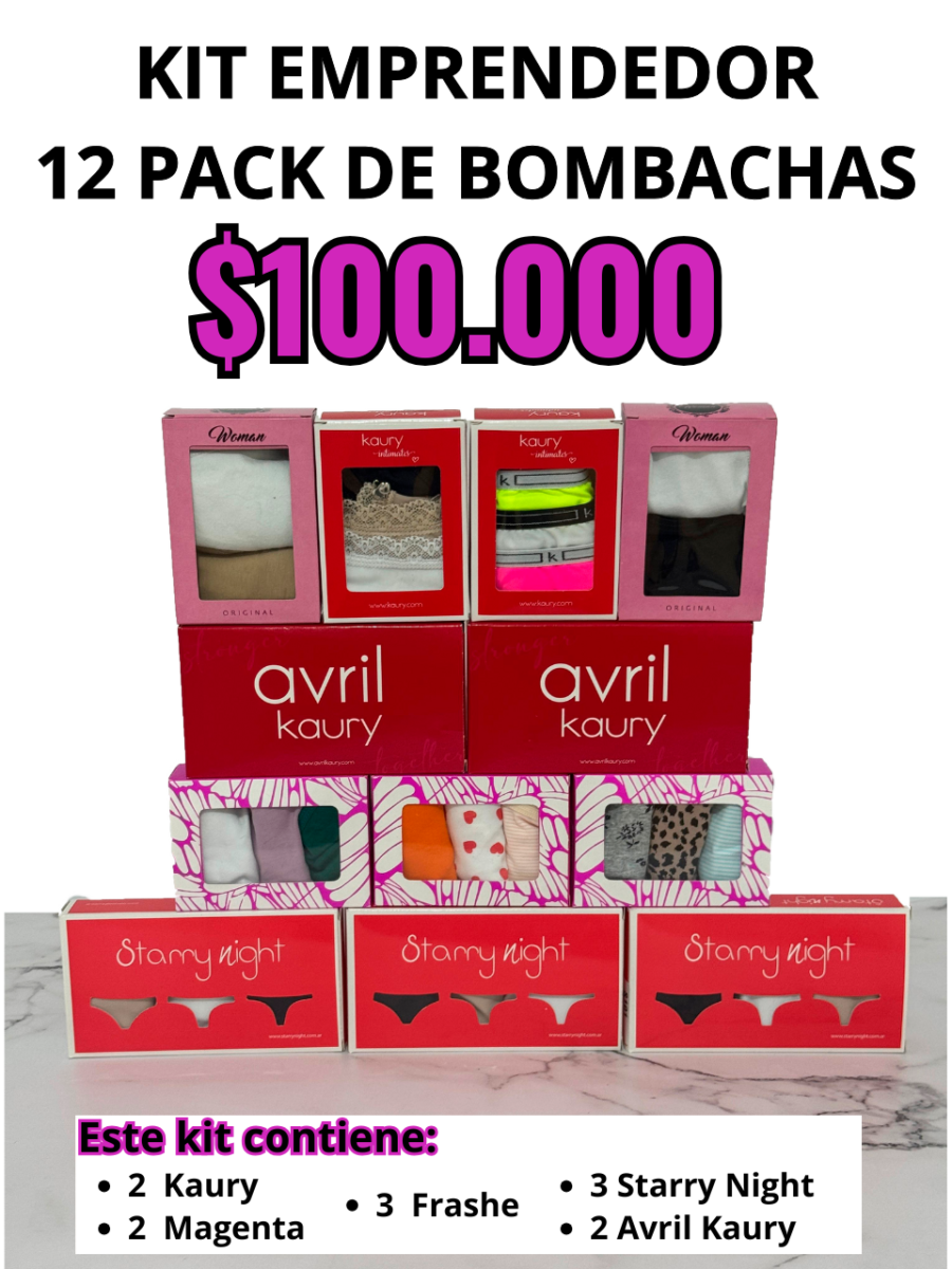 Kit 12 Pack Bombachas