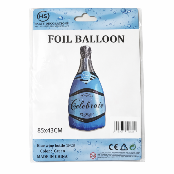 Globo Metalico Botella Champane