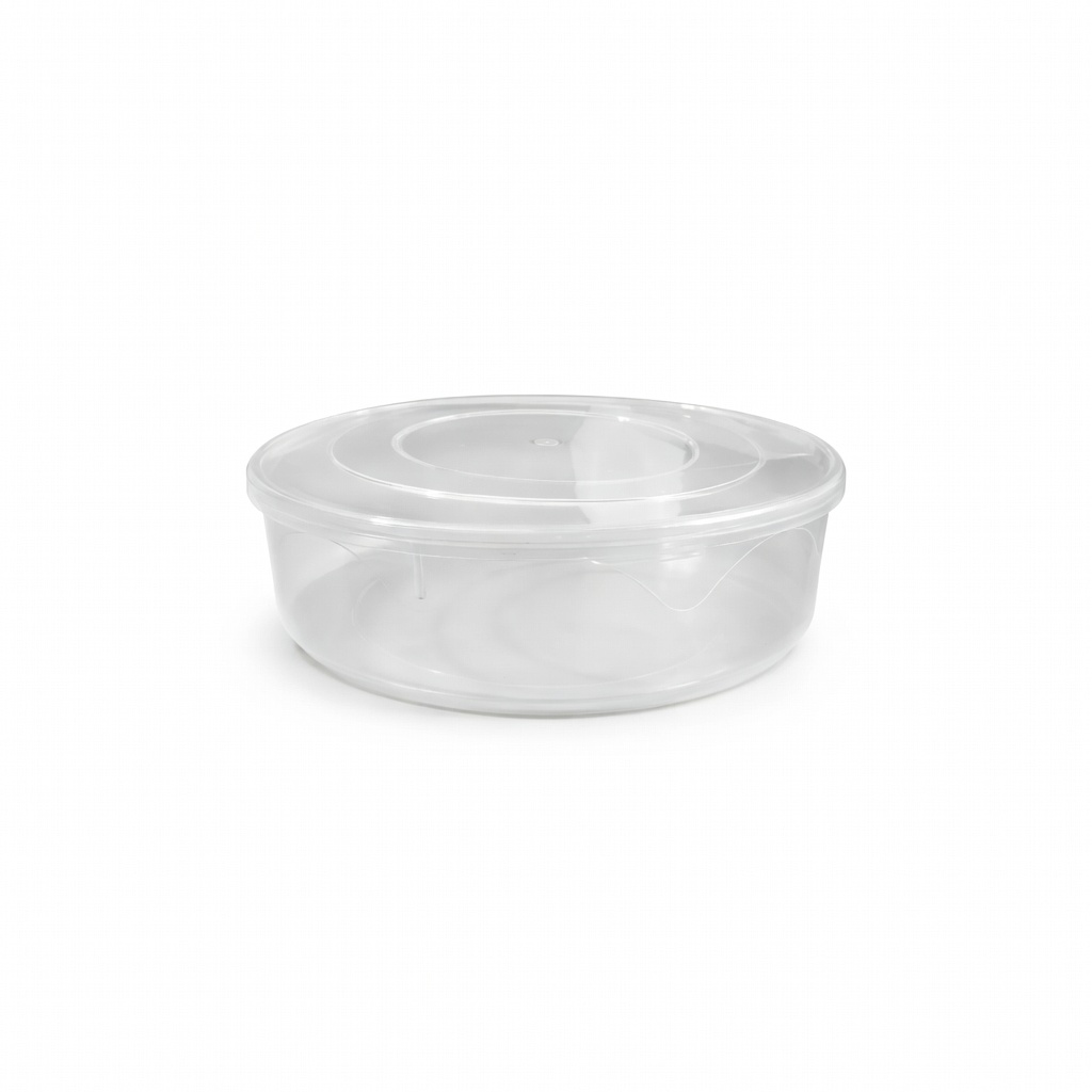 Contenedor Redondo Hermético de Plástico