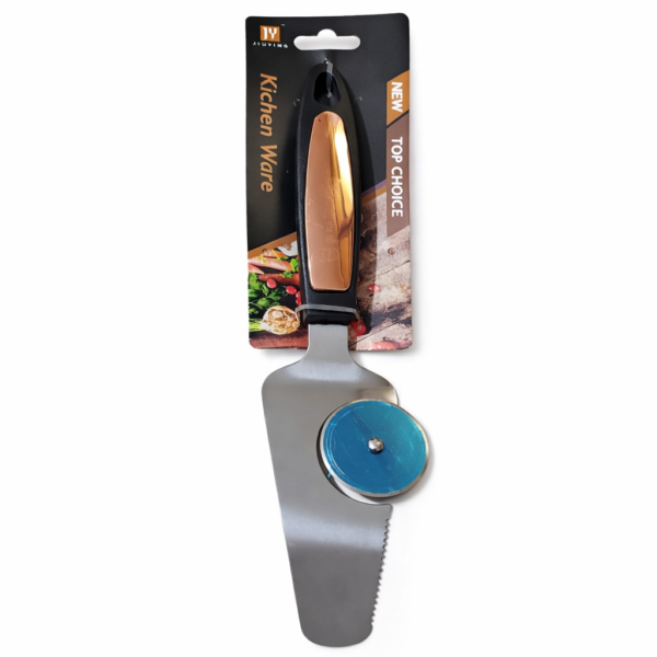 Cortador Pizzero Dentado Rueda De Corte Y Espatula 2 En 1