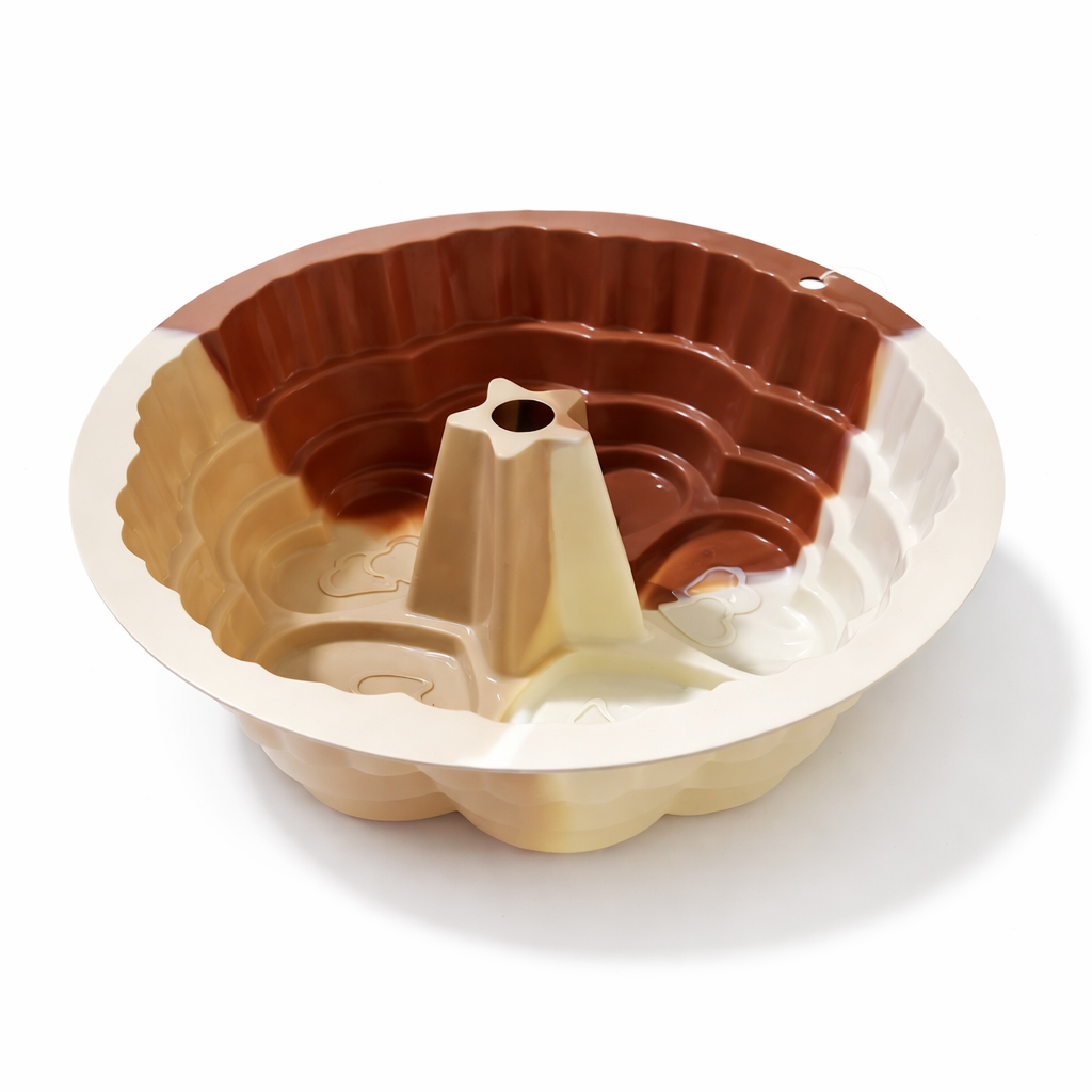 Molde de Silicona Budinera Flanera 5 Corazones