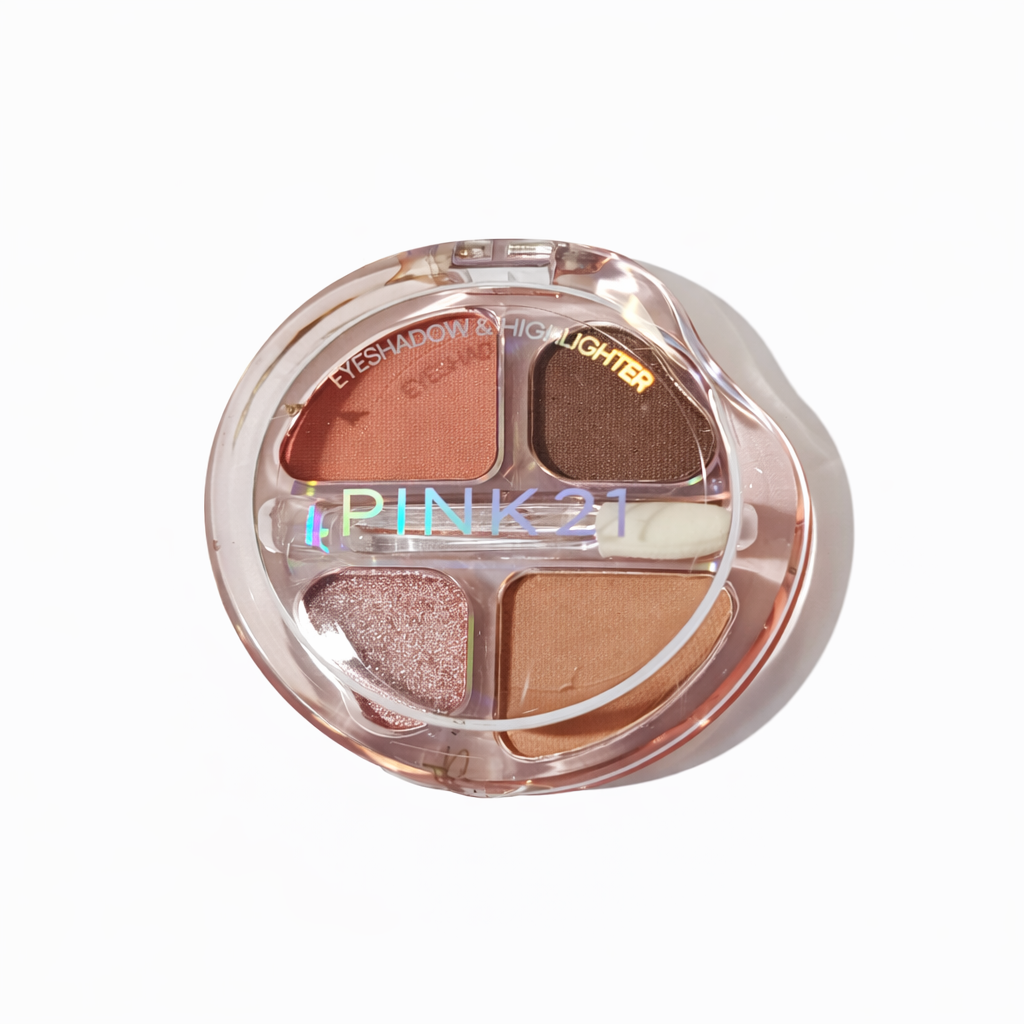 Paleta de Sombras + Iluminador Pink 21